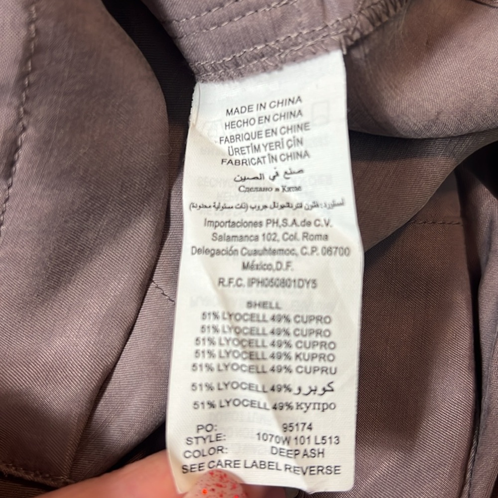 Bebe Military Cupro Jacket Color Deep Ash Size L NWT - Picture 9 of 9